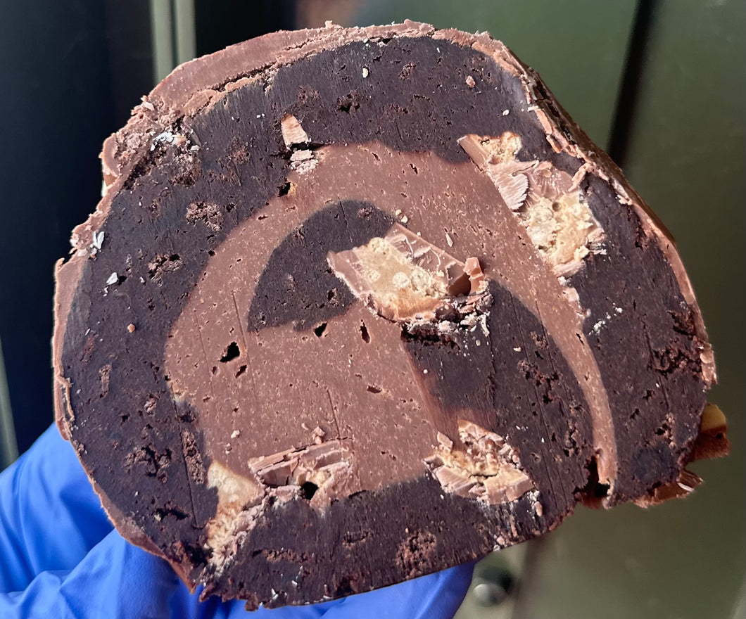Gingerbread Malteser Brownie Roll