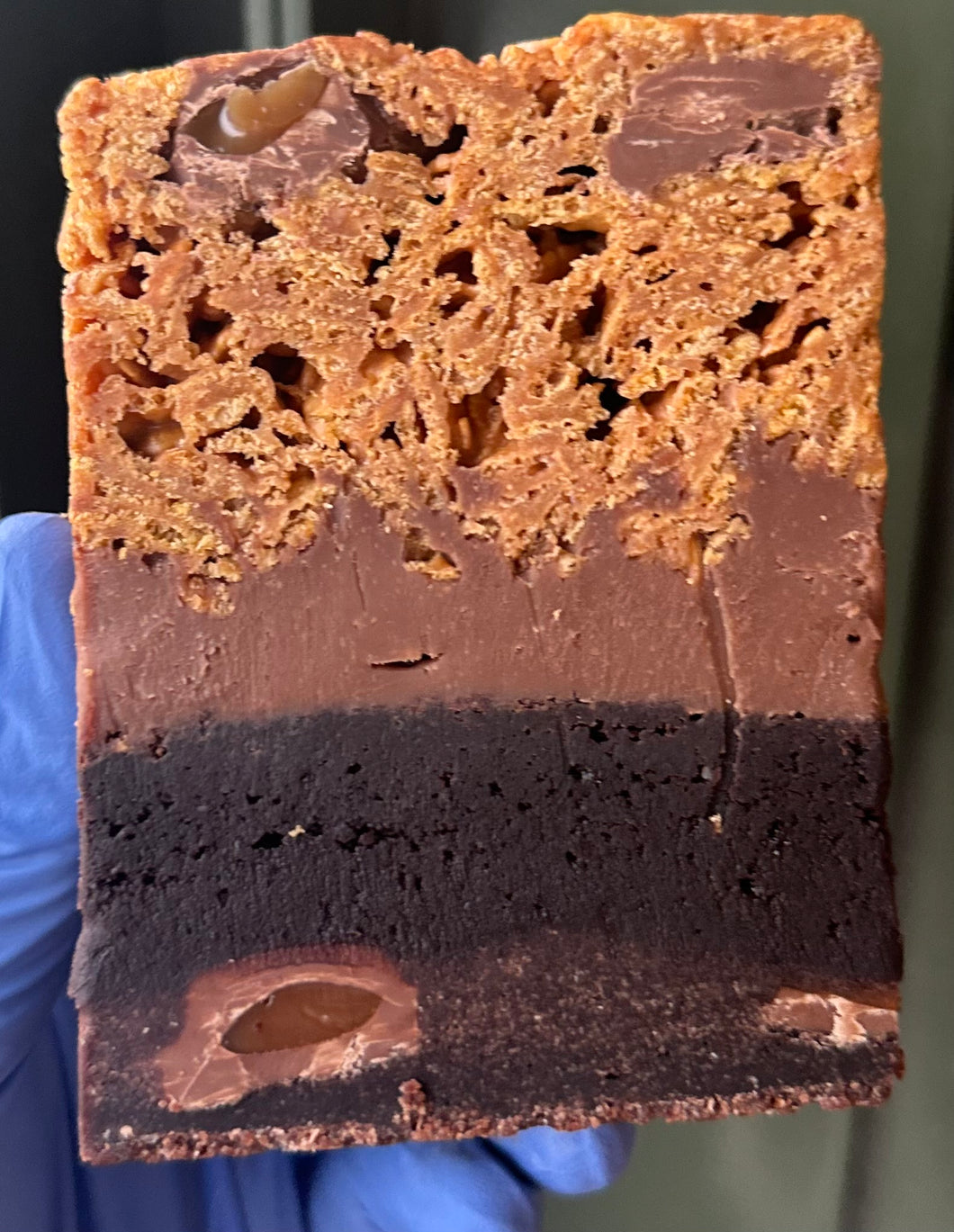 Chocolate Caramel Cornflake Brookie