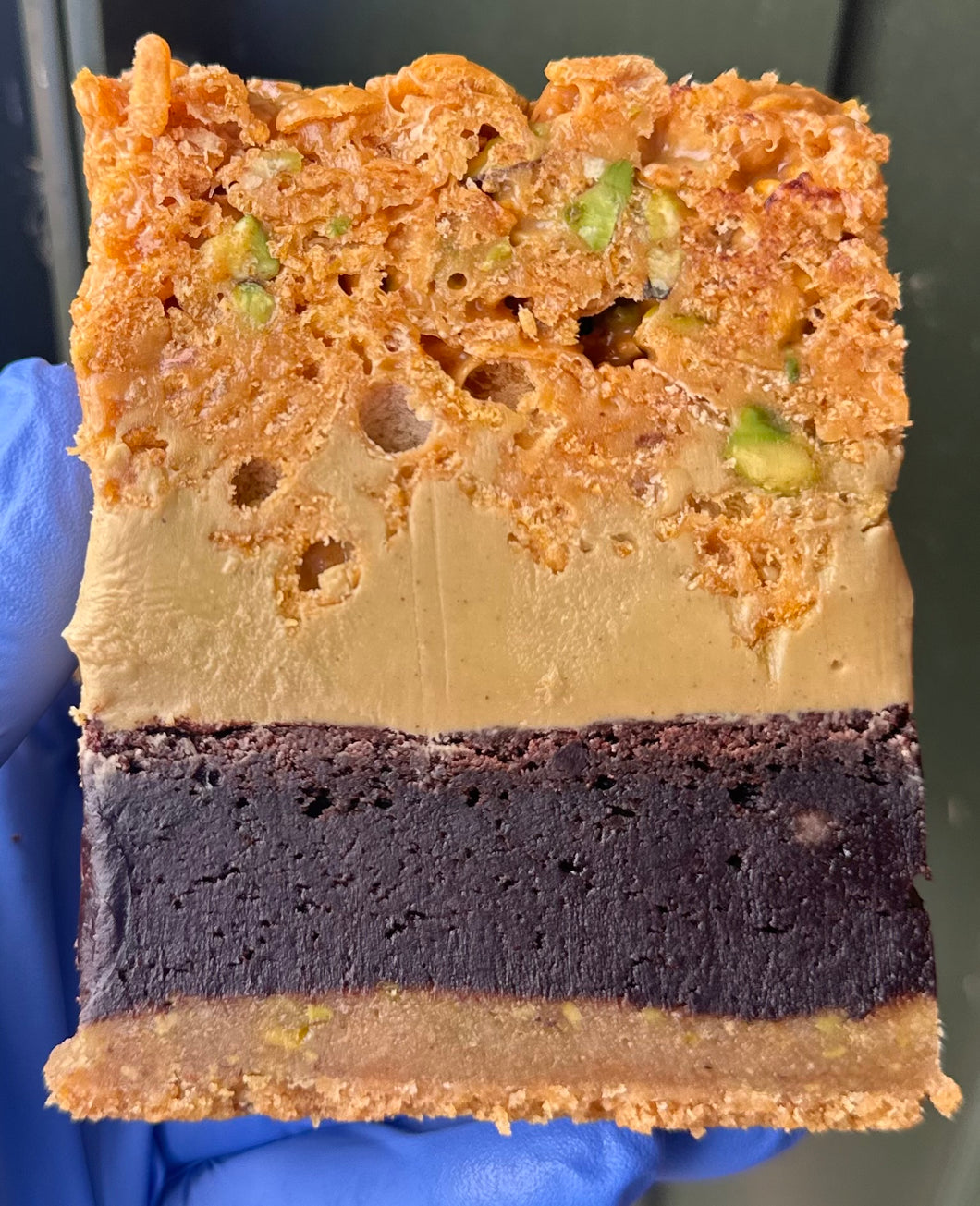 Pistachio Cornflake Brookie