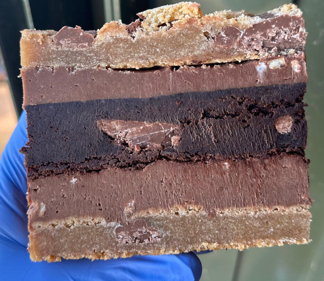 Toblerone Cookie Brownie Pie