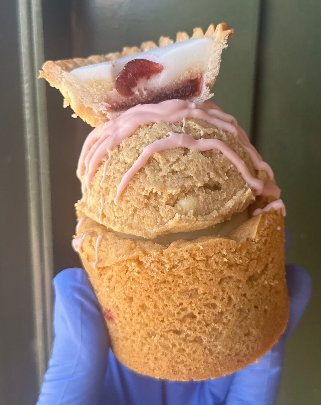 Cherry Bakewell Cookie Cup ^