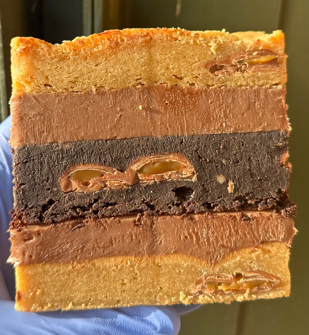 Caramel Cookie Brownie Pie ^