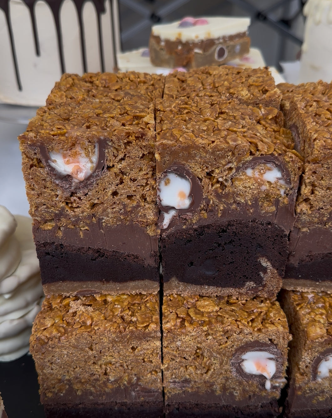 Creme Egg Cornflake Brookie