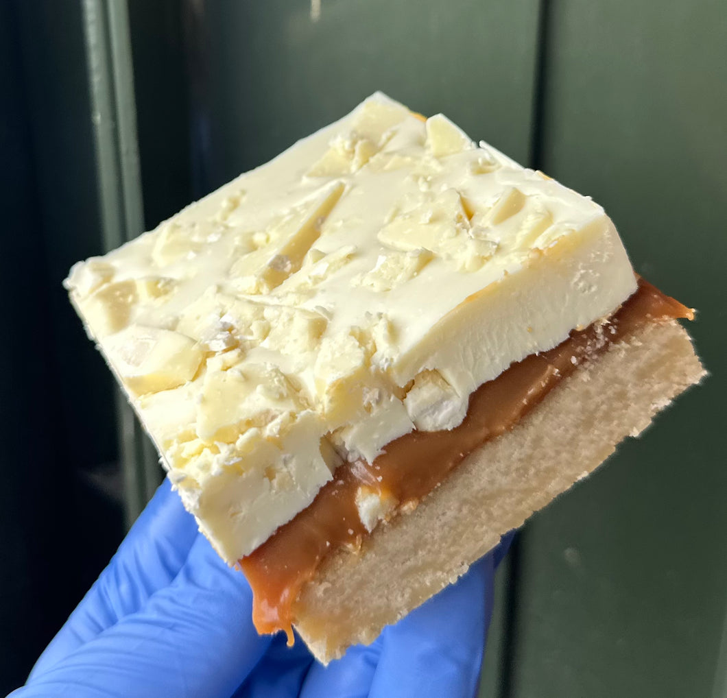 White Toblerone Millionaires Shortbread ^